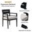 Ensemble repas de patio 5 pièces avec 4 chaises berçantes pivotantes et table de salle à manger avec trou pour parasol-666573638