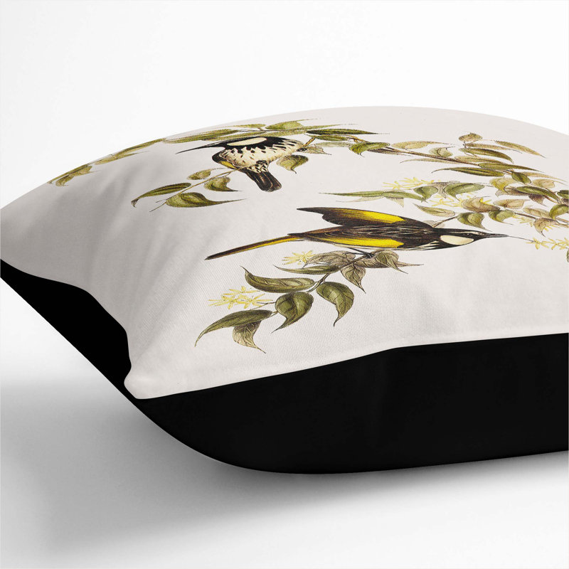 Square Throw Cushion, Black, 40cm H x 40cm W x 15cm D