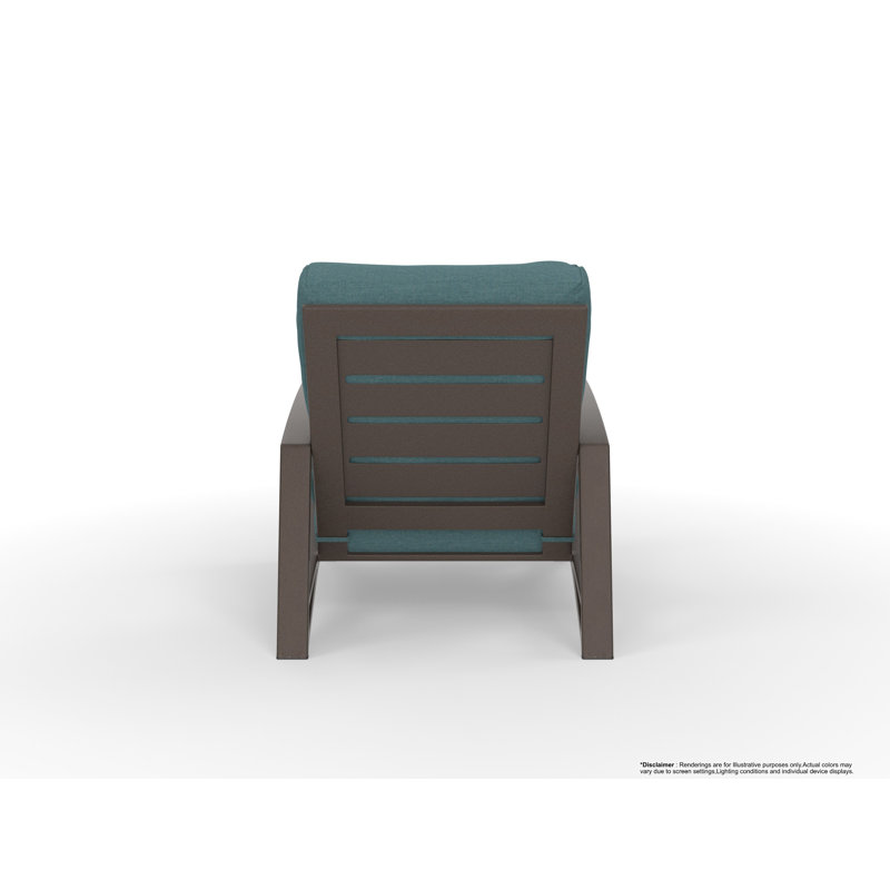 Arc Outdoor Lounge Chair, Cast Lagoon, Copper Creek