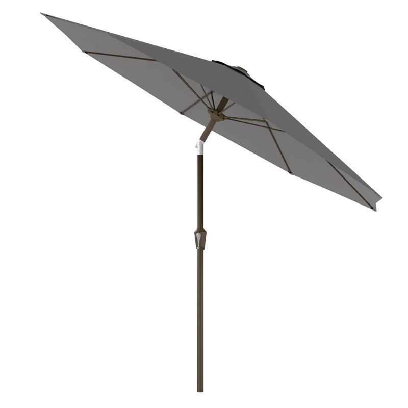  Parasol de marché avec manivelle, Gris