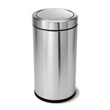 simplehuman 55 Liter Commercial Swing Top Trash Can, ADA-Compliant, Brushed Stainless Steel