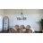 34'' Vintage Brass 6-Light Statement Chandelier Unique Classic Pendant Lighting With White Fabric Shades And Alabaster Finials For Dining Room Kitchen Island-2044783462