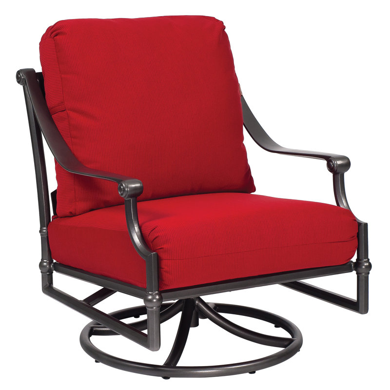 Delphi Outdoor Rocker Chair, Pewter, Canvas Heather Beige Sunbrella® Canvas