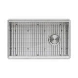 Ruvati 27-inch Workstation Slope Bottom Offset Drain Undermount 16 Gauge Kitchen Sink