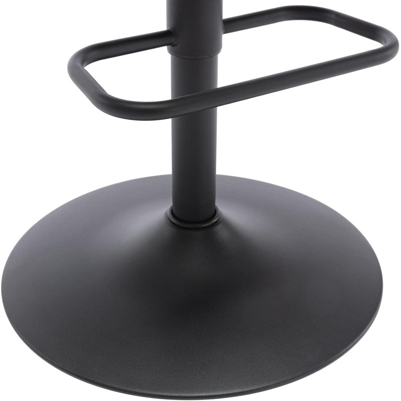 Ensemble de 2 tabourets de bar touffetés en tissu, tabourets de bar réglables à hauteur de comptoir pivotante avec dossier, chaises de bar rembourrées sans accoudoir pour la cuisine et le café