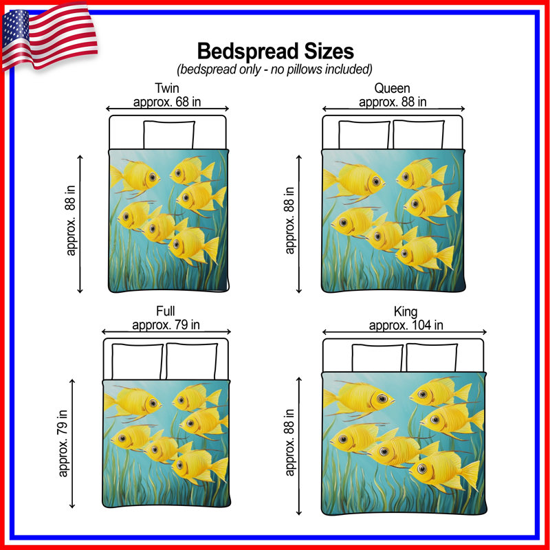 Coussin jaune nageant avec des animaux, Double