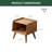 15.75"W Low & Narrow Solid Wood Beech Nighstand With Open Shelf-Set of 2-2039180414