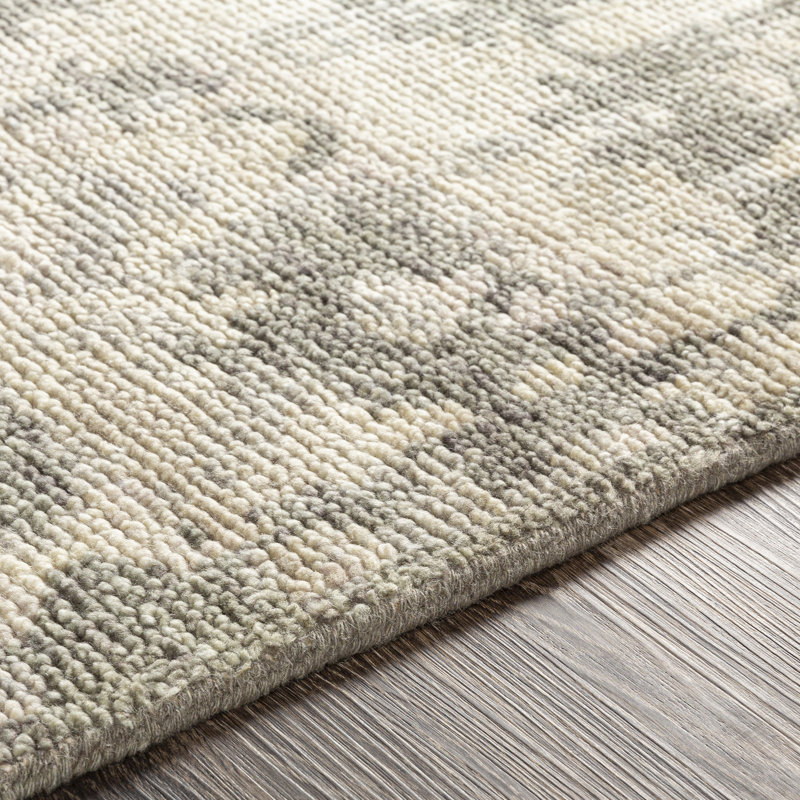 Wool Abstract Area Rug, Rectangle 2' x 3'