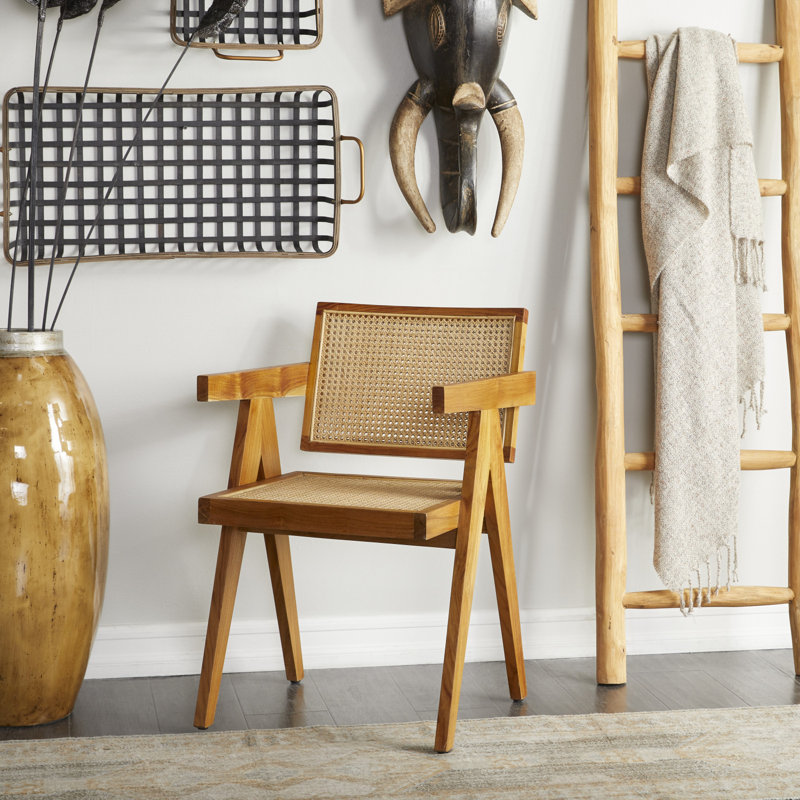Husted Upholstered Accent Chair, Brown