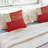 Martha Stewart Collection Chunky Knit Colorblocked Throw Red - Size 20" X 20"