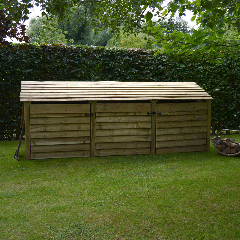 Urbanna 80cm D Solid Wood Log Store, Light Green