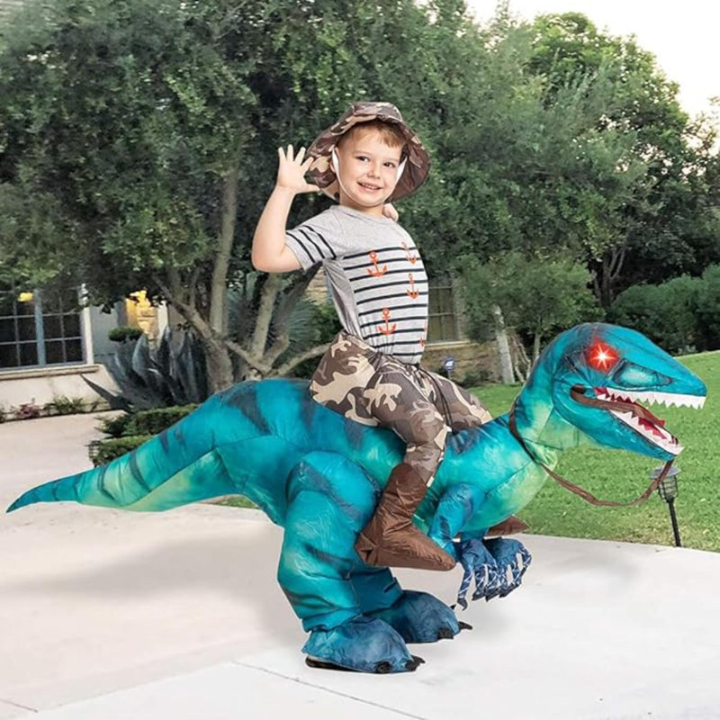 Déguisement de dinosaure gonflable pour enfants déguisement d'Halloween garçons filles