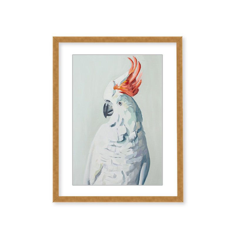 Nature Inspired White Cockadoo by Jenny Westenhofer, 30" H x 24" W