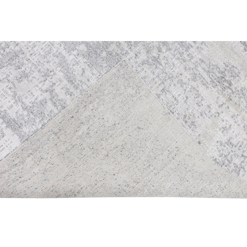 Hand Knotted Abstract Area Rug, Rectangle 8' x 10'