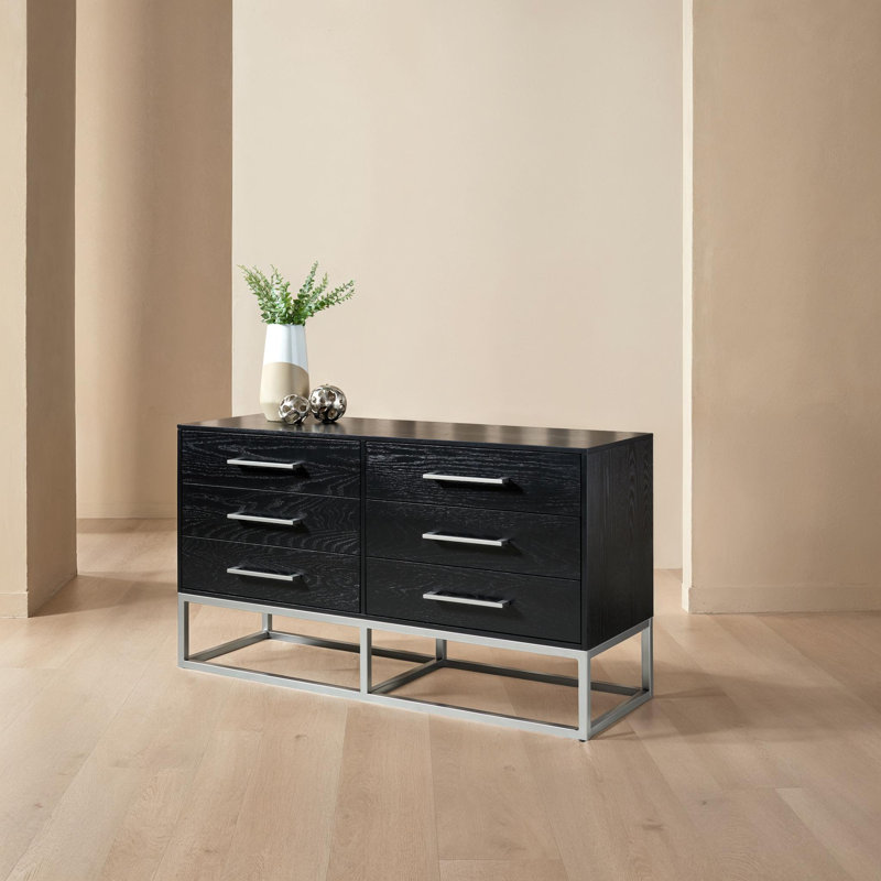 Sherilynne 6 Drawer Dresser, Black
