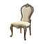 Ensemble de deux chaises d'appoint en chenille et en bois massif gris et chêne