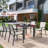 Extendable Rectangular Glass Outdoor Dining Table-2012867326