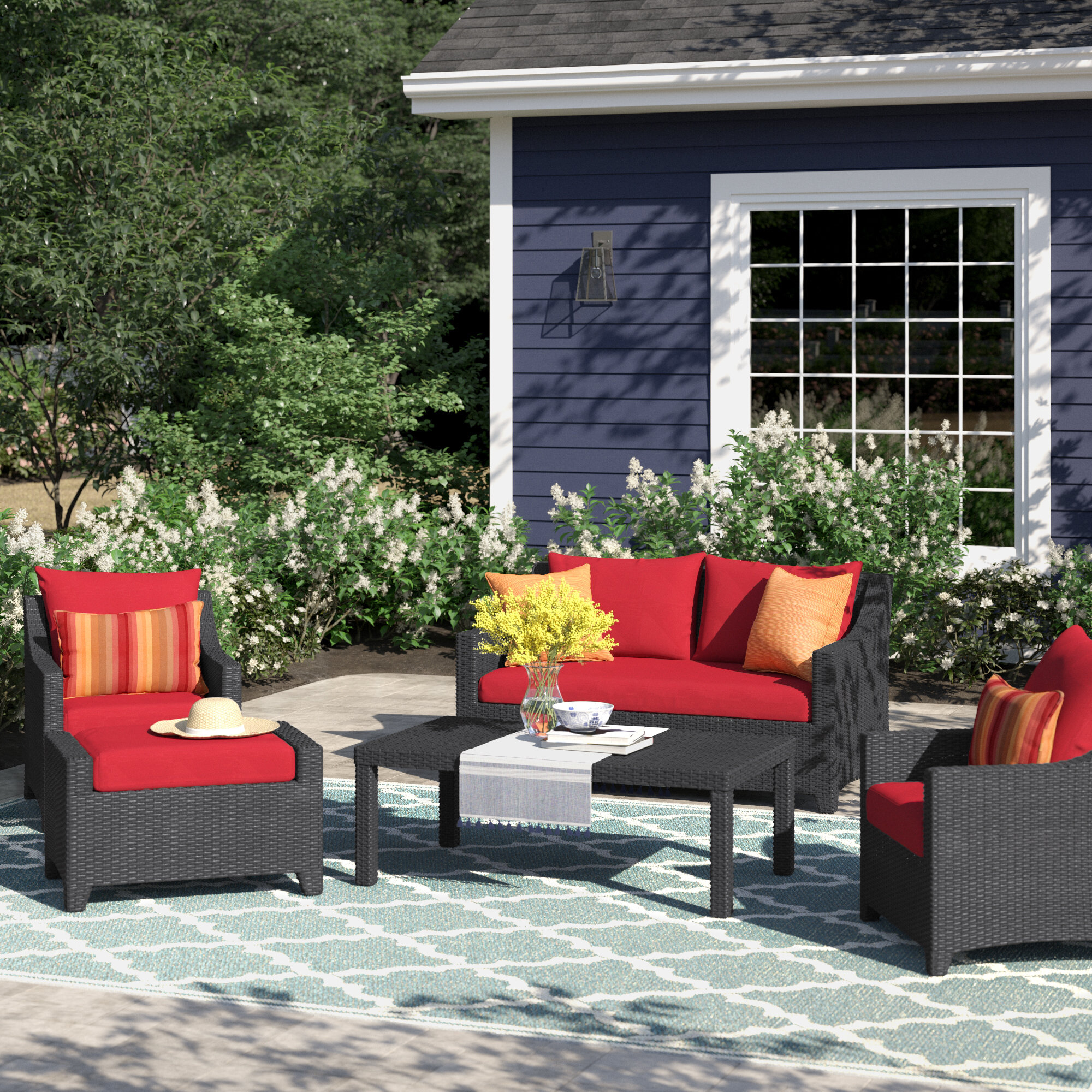 Three Posts™ Northridge 5 - Person Outdoor Seating Group with