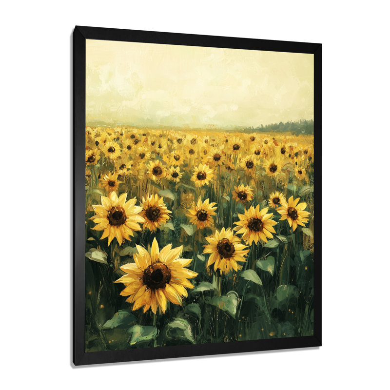 Domiano - Floral Wall Art, 44" H x 34" W, Black, Single Picture Framed Print