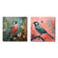 «Green and Pink Bird Floral Tree Harmony I», ensemble de 2 reproductions d'art mural-1651682001-1651682005