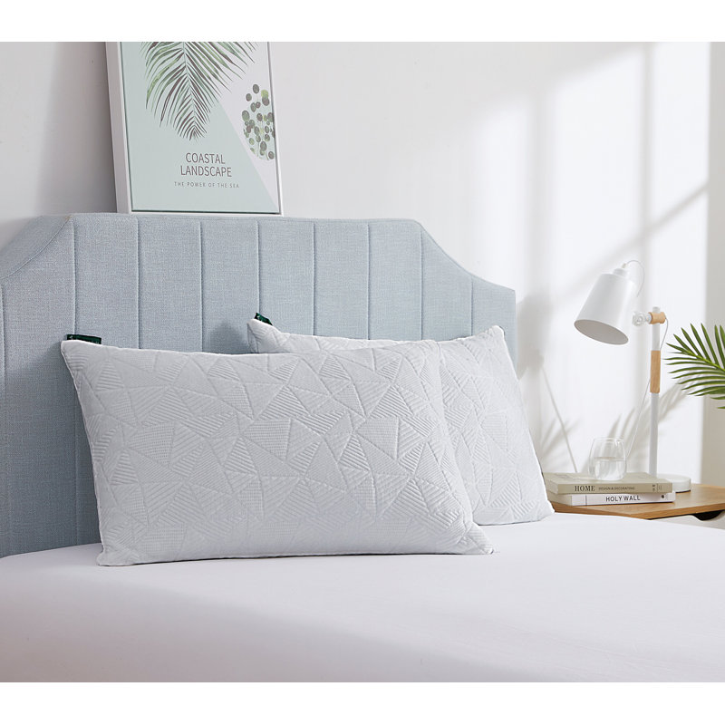 Cooling Pillows Set of 2 – Shredded Memory Foam Pillows for Hot Sleepers, Adjustable Firm or Soft Support for Back, Neck Pain & Side Sleeping with Cover