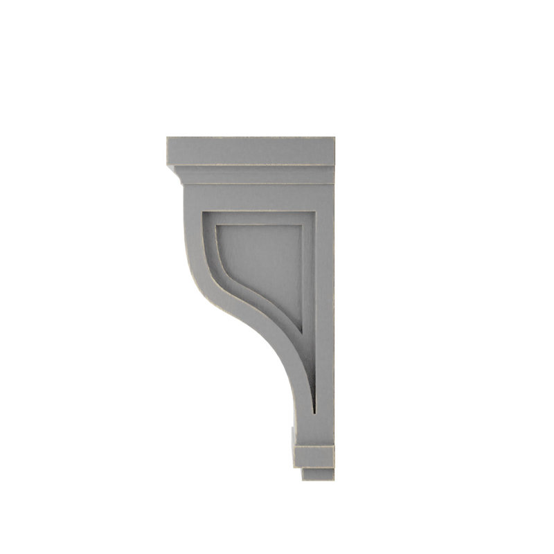 Corbel décoration rétro en bois encastré traditionnel, H 10 po x l 4,75 po x P 5 po, Galet