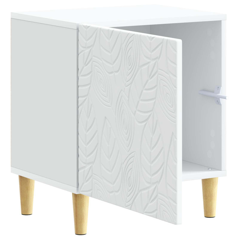43cm W Solid Wood Bedside Table