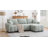 110"Modular Sectional Sofa, L Shape With Extra-Large Seat, Pull-Line Design, Movable Ottoman, High Density Foam, Free Combination, Sturdy Metal&Wood Frame, Boucle Fabric-305469043