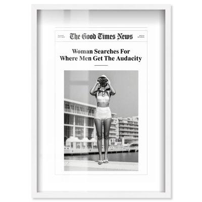 Audacity Search Shadowbox Print Fashion Photography by Notoriart, White Frame, 10 x 15