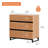 Nightstand With 3 Drawers For Bedroom, Modern Bedside Table With Black Square Iron Leg, Wood Rustic Side Table For Living Room,light Oak-1629431396