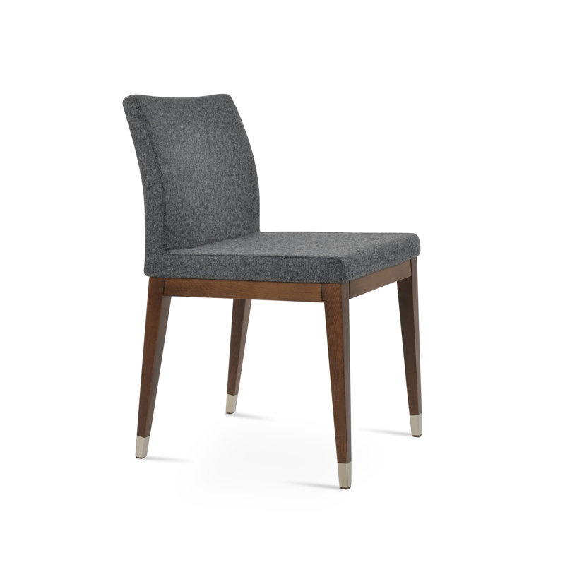 Chaise d'appoint en bois avec anneau Aria, Gris foncé