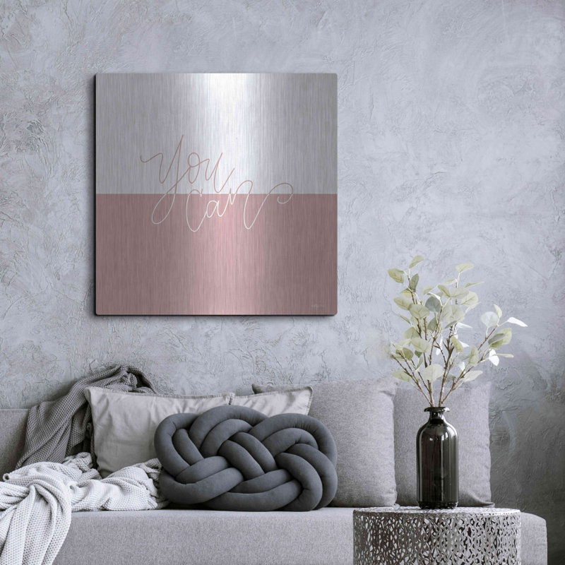 Art mural en métal «You Can» par imperfect Latitude Latitude Run®, H 36 po x l 36 po