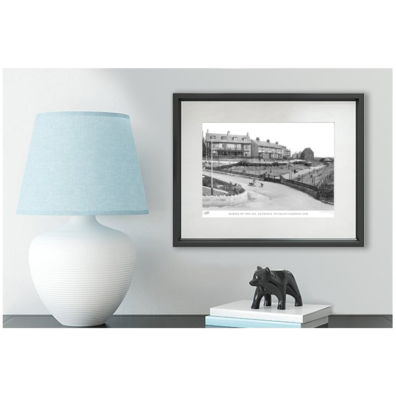 Marske By The Sea, Entrance To Valley Gardens 1938 - Single Picture Frame Print, 45cm H x 60cm W x 2.3cm D