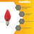 0.4 Watt (7 Watt Equivalent), C7 LED Non-Dimmable Light Bulb, Non-adjustable E12/CandelabraBase