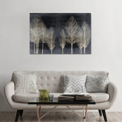 Trees On Dark Gray- Gallery-Wrapped Canvas Giclée