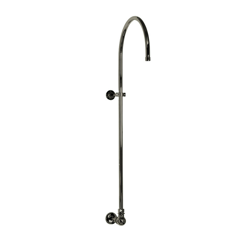 Assemblage de la base de l'élévateur mural Strom Living avec raccordement mâle de 1/2 po IPS au mur, Nickel mat