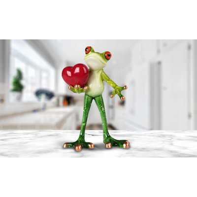 Figurine de grenouille 6 "avec cœur rouge