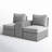 Ensemble de conversation pour 2 personnes avec coussins Athelene