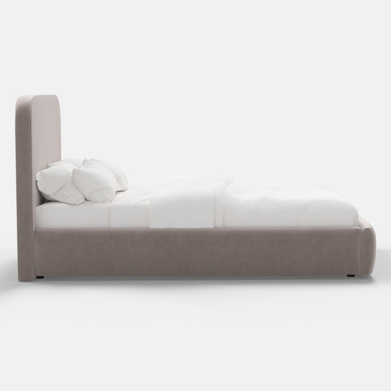 Upholstered Bed, Full / Double, Steel Performance Velvet