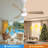 48 Inch Solid Wood Ceiling Fan With Dimmable Light 6 Speed Reversible DC Motor-1088350608