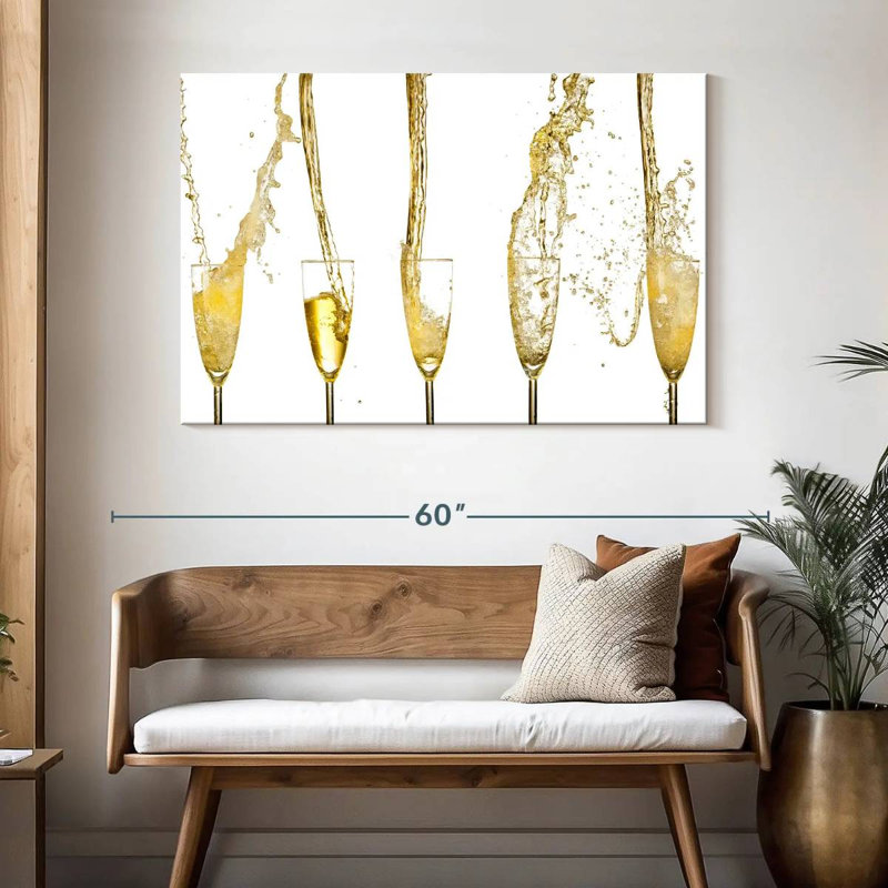 Yarlin Champagne Streams, 32" H x 48" W