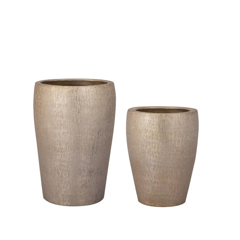 Aniyaha Ceramic Pot Planter, 62cm H x 40cm W x 40cm D, Gold