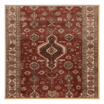 Tapis brun lavable à la machine