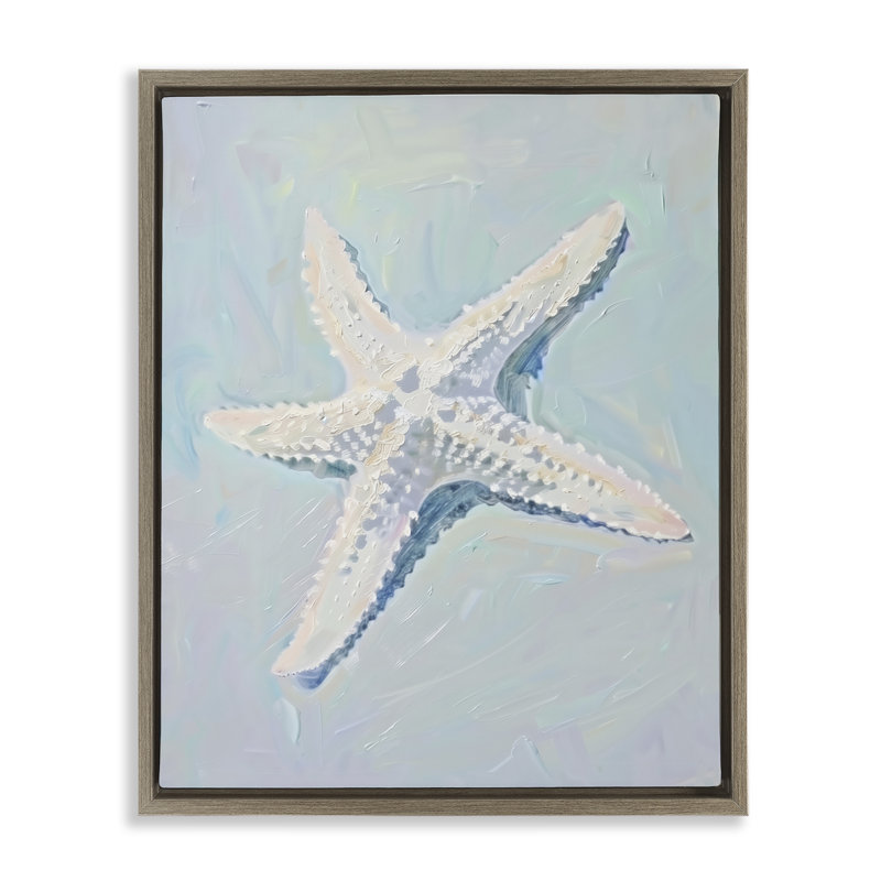  Étoile de mer côtière sur toile encadrée flottante bleue par Arlington Prints, H 31 po x l 25 po