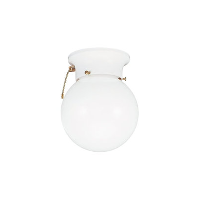 Plafonnier encastré Generation Lighting 5367PCEN3-15 Tomkin blanc à une lumière avec chaînette marche/arrêt