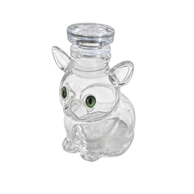 glass jar Cute Mog Shaped Candy Jar Airtight Snack Container For Candy Coffee Pods With Lid Large Pet Shaped Food Storage Kitchen Canister Pet Lovers Gift