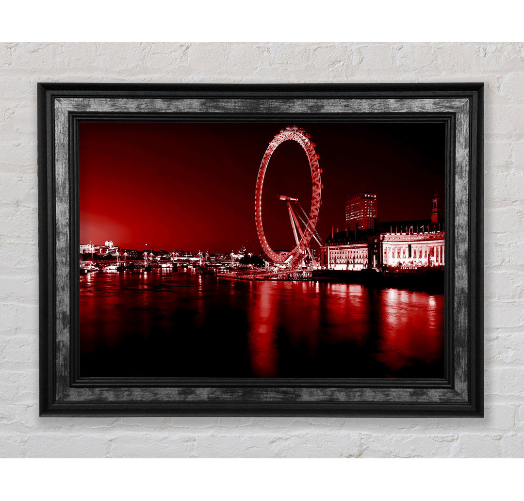 London Eye Red - Bilderrahmen Kunstdrucke