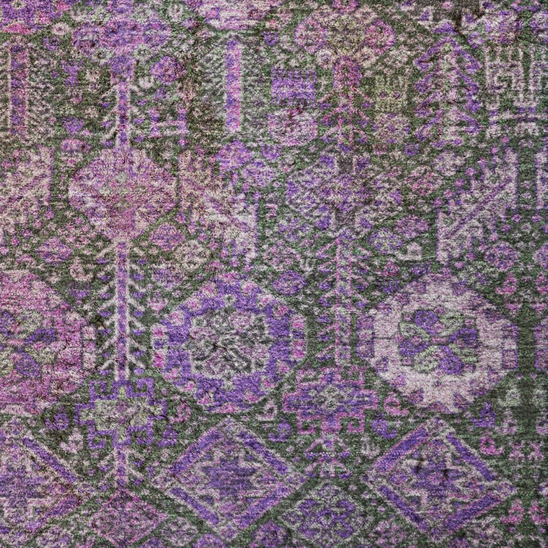 Tapis bohémien de qualité supérieure lavable à la machine Dream Shag ADS574, 10' x 14', Purple