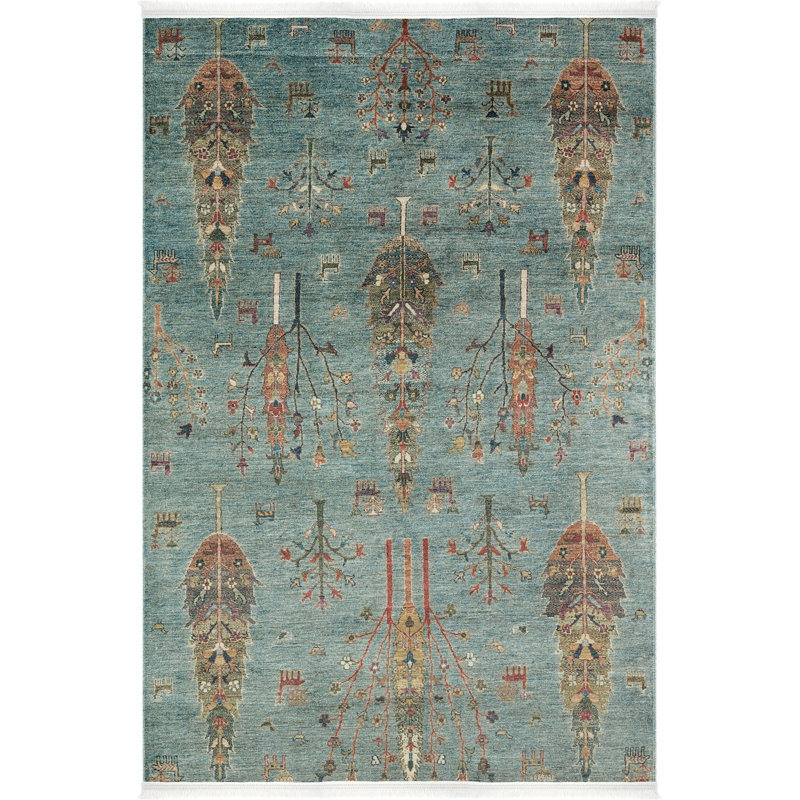 Piersten Floral Machine Made Indoor / Outdoor Area Rug, Rectangle 2'8" x 4'11"