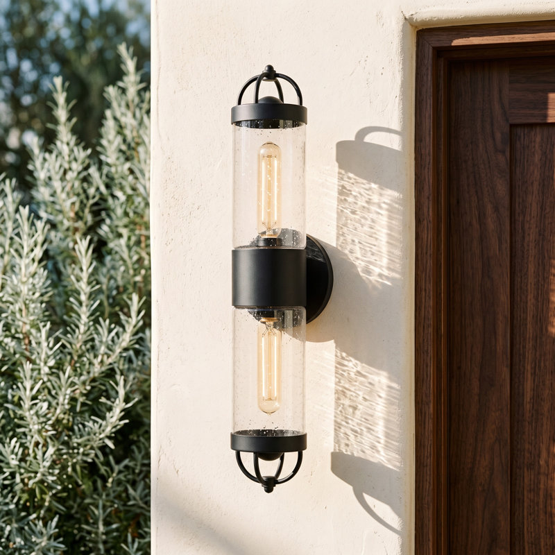 Santi Metal Wall Light, Black